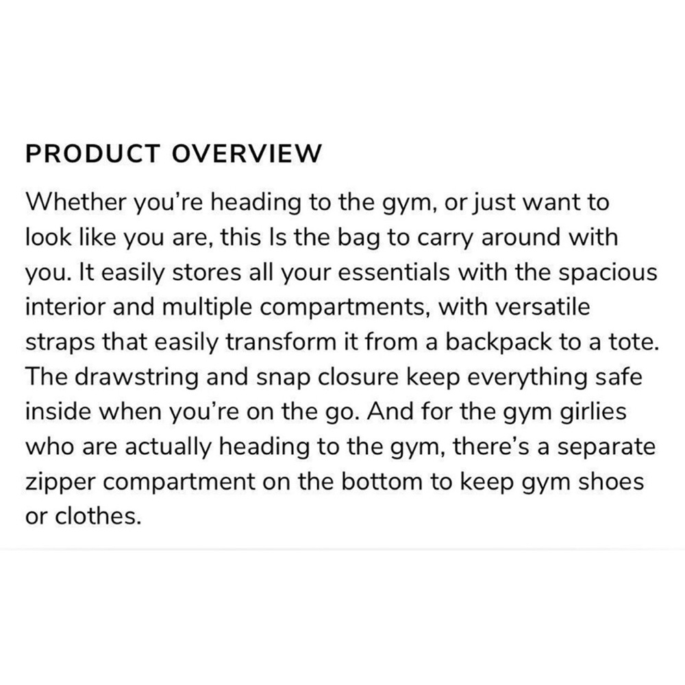 NWT Beyond Yoga Black Nylon Convertible Gym Bag/Backpack - Picture 5 of 11